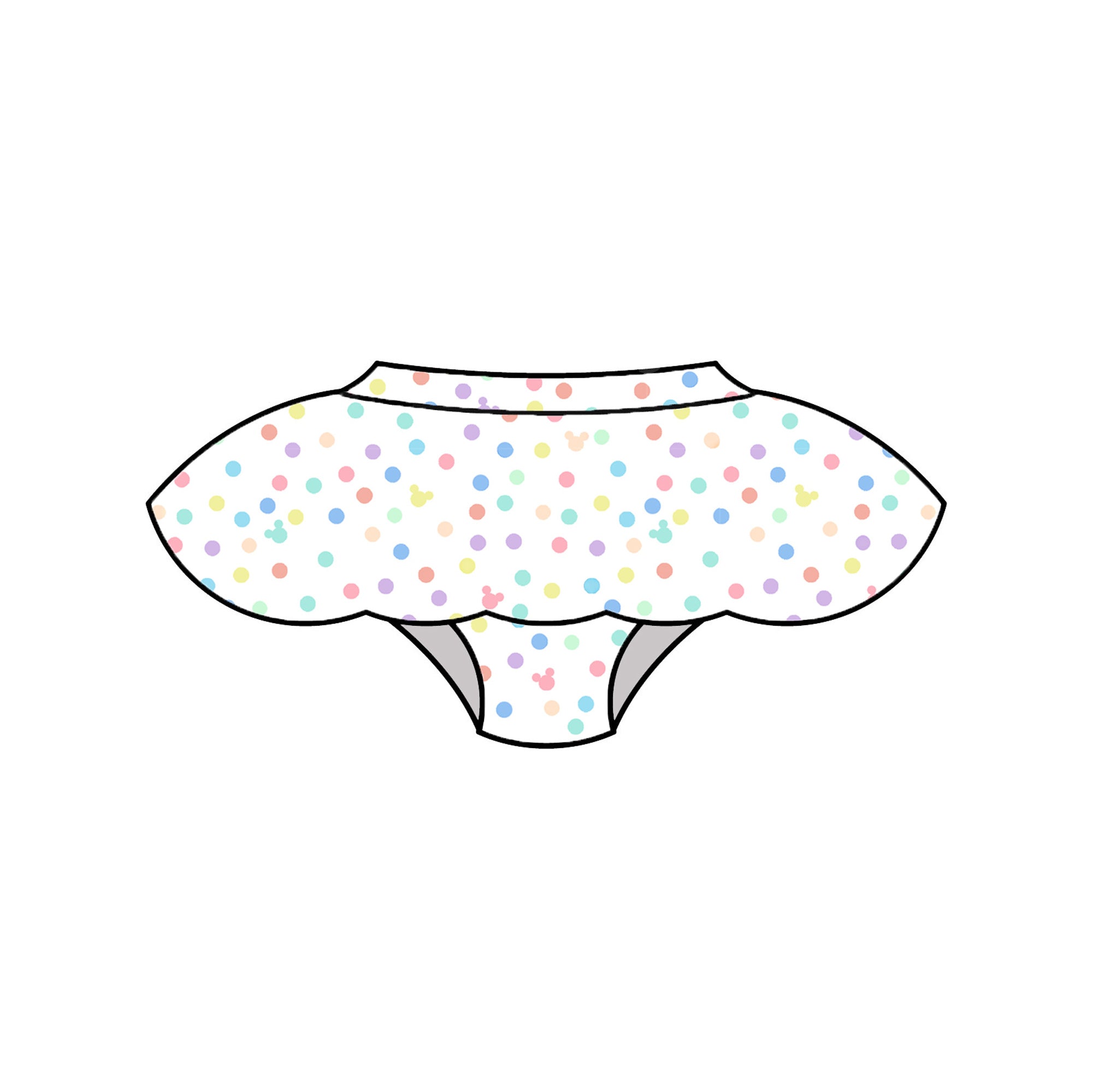 RTS- MOUSE DOTS - SKIRTED BLOOMER ONLY